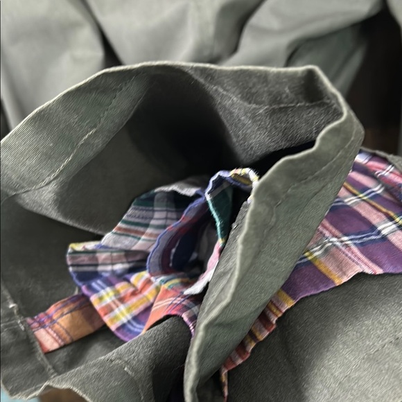 Men's army green & plaid Green Coat - Picture 14 of 16